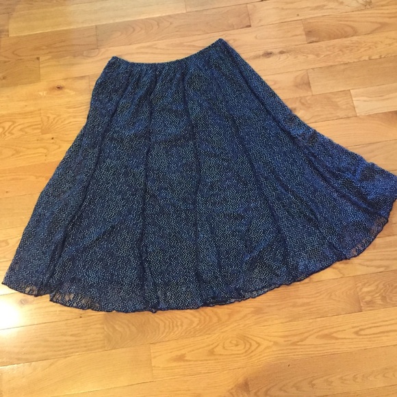 Christopher & Banks Dresses & Skirts - Christopher & Banks navy white polka dot skirt